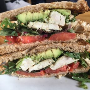 Gluten-free sandwich from The Plant Cafe Organic